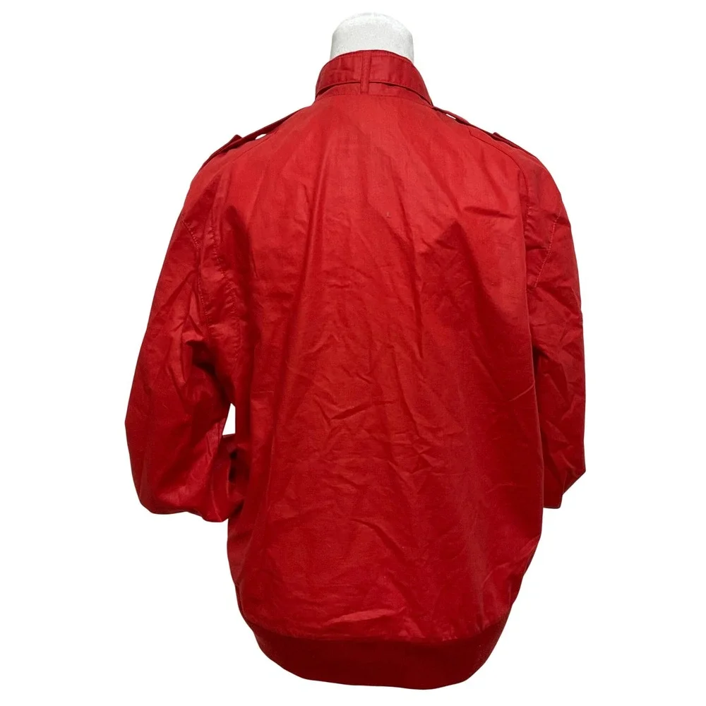 VTG 1980s Sasson OSSY men's Red Bomber‎ Blouson Streetwear windbreaker jacket 40
